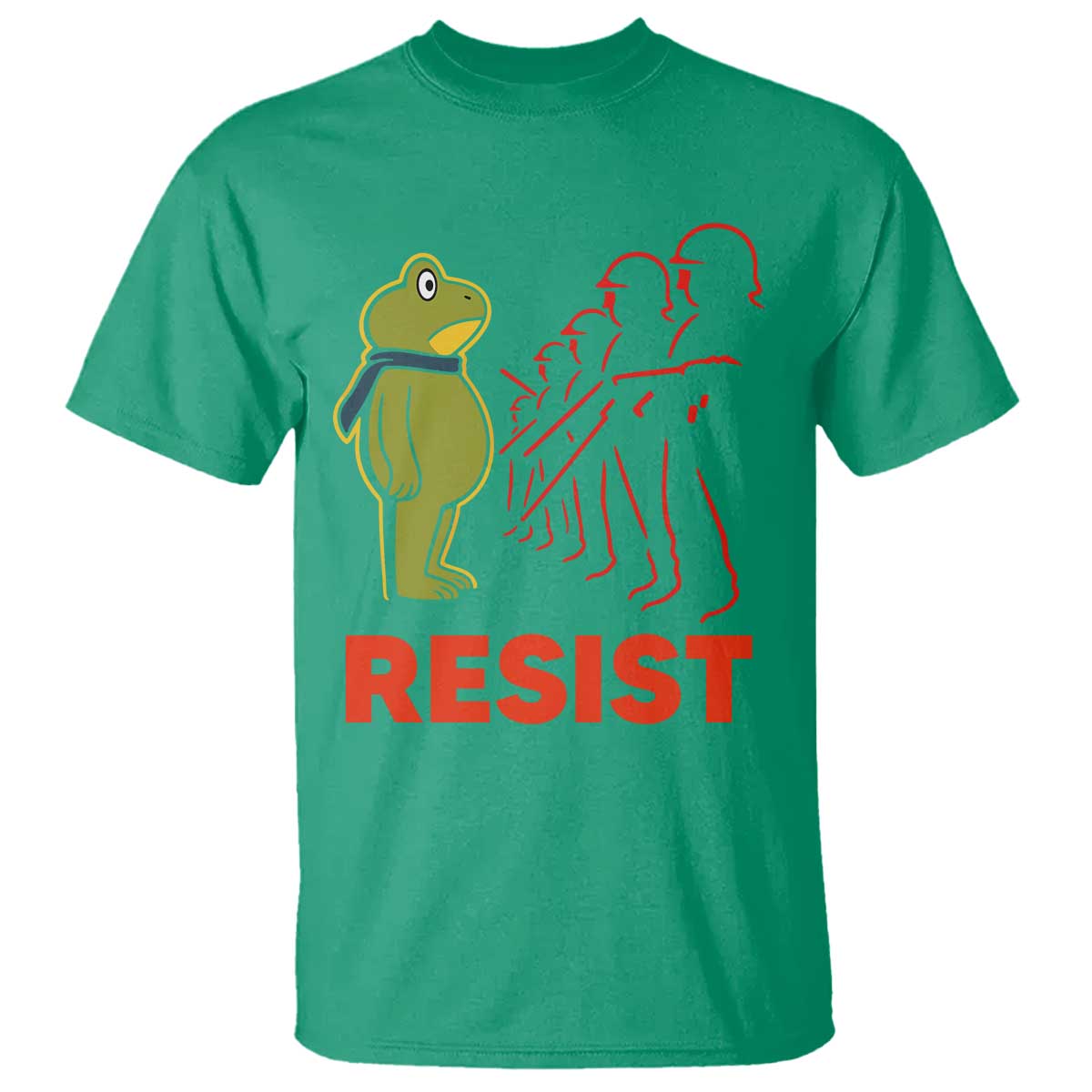 Frog Resist T Shirt Free Portland Political Satire TS02 Irish Green Print Your Wear