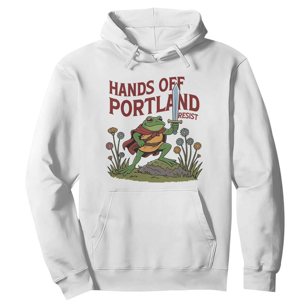 Hands Off Portland Sword Frog Hoodie Freedom Fighters Hero Resist TS02 White Print Your Wear