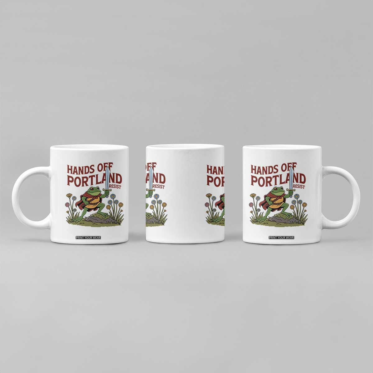 Hands Off Portland Sword Frog Coffee Mug Freedom Fighters Hero Resist TS02 Print Your Wear