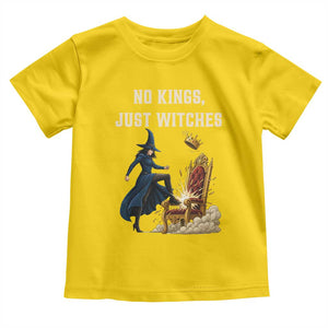 No Kings Just Witches Toddler T Shirt Feminist Witch Kicking Throne Protest TS02 Daisy Print Your Wear