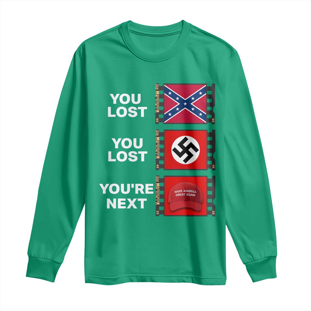 Resist Political Protest Long Sleeve Shirt History Anti Hate Extremism Authoritarianism TS02 Irish Green Print Your Wear