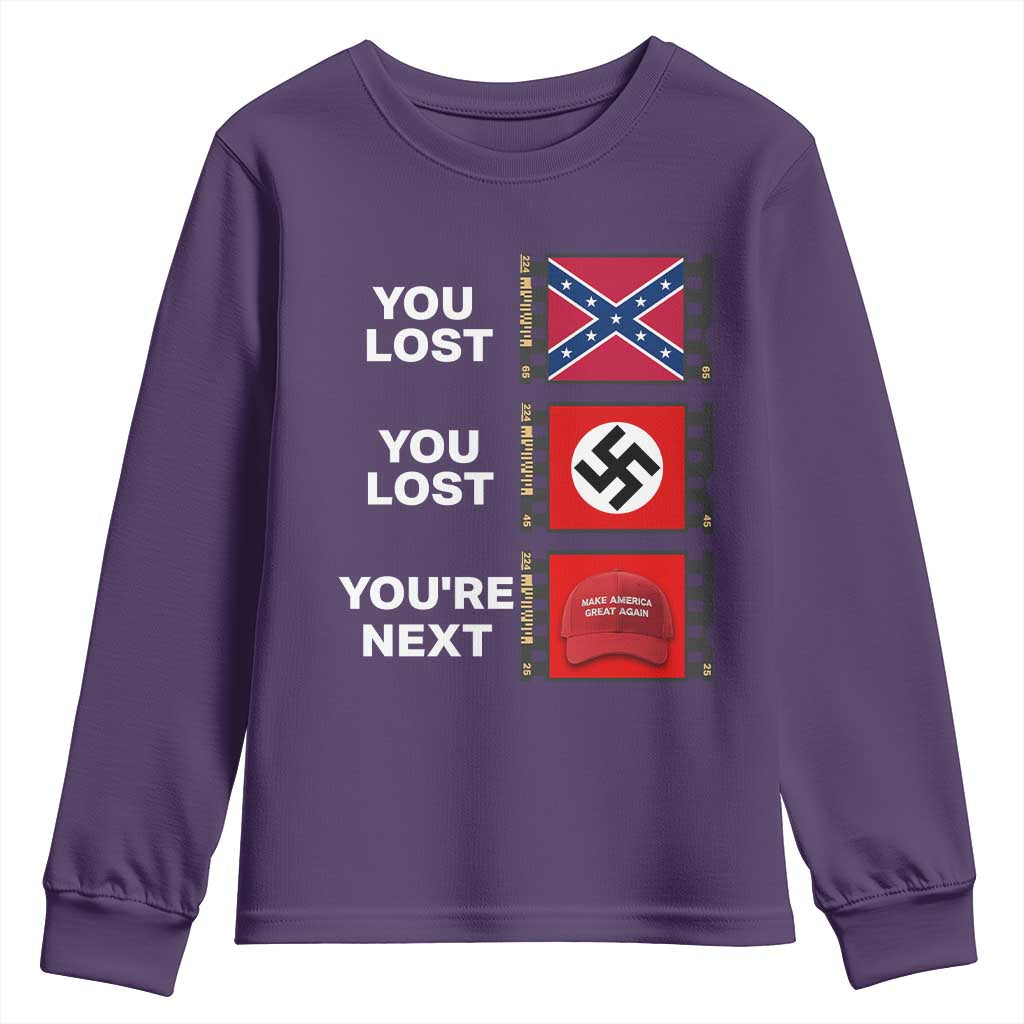 Resist Political Protest Youth Sweatshirt History Anti Hate Extremism Authoritarianism TS02 Purple Print Your Wear