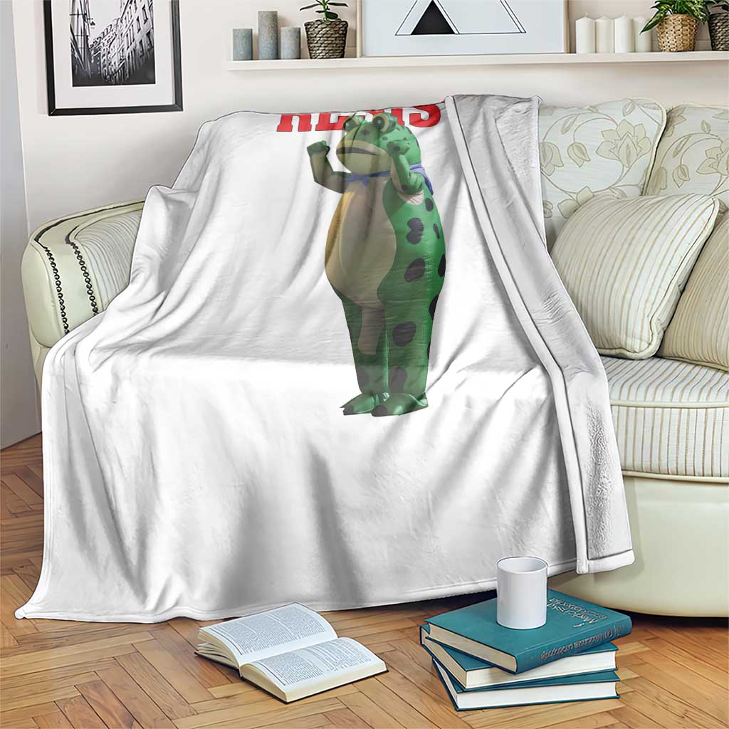 Funny Inflatable Portland Frog Resist Throw Blanket Freedom Protest TS02 Print Your Wear
