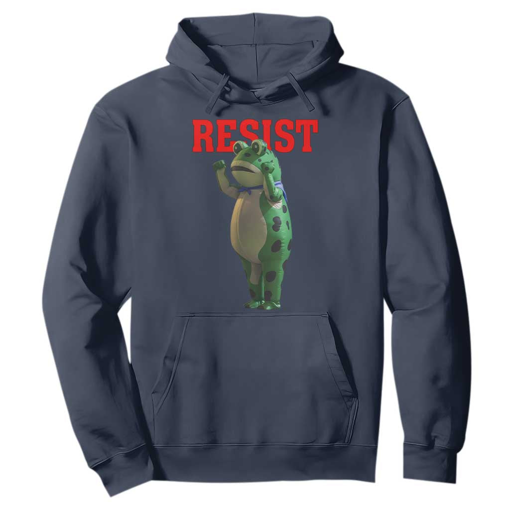 Funny Inflatable Portland Frog Resist Hoodie Freedom Protest TS02 Navy Print Your Wear