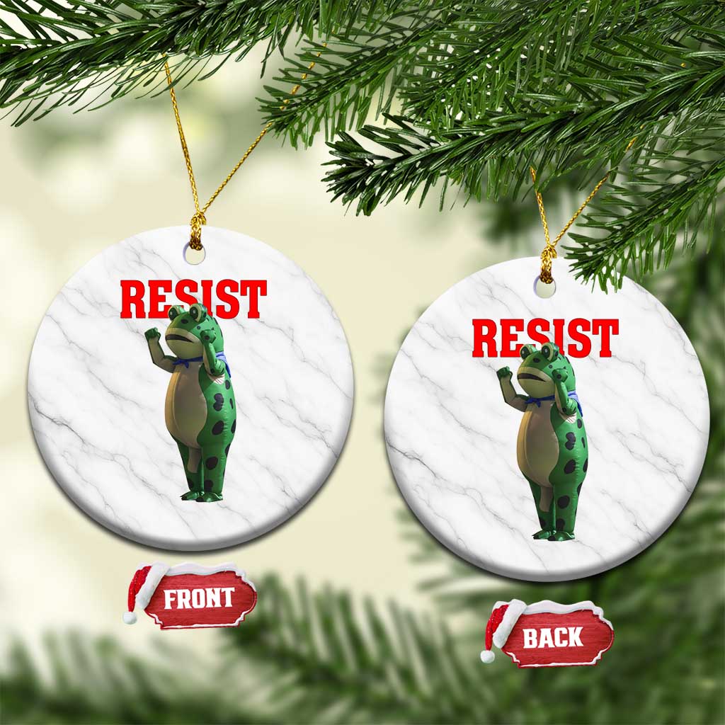 Funny Inflatable Portland Frog Resist Ceramic Ornament Freedom Protest TS02 1pc White Marble Print Your Wear