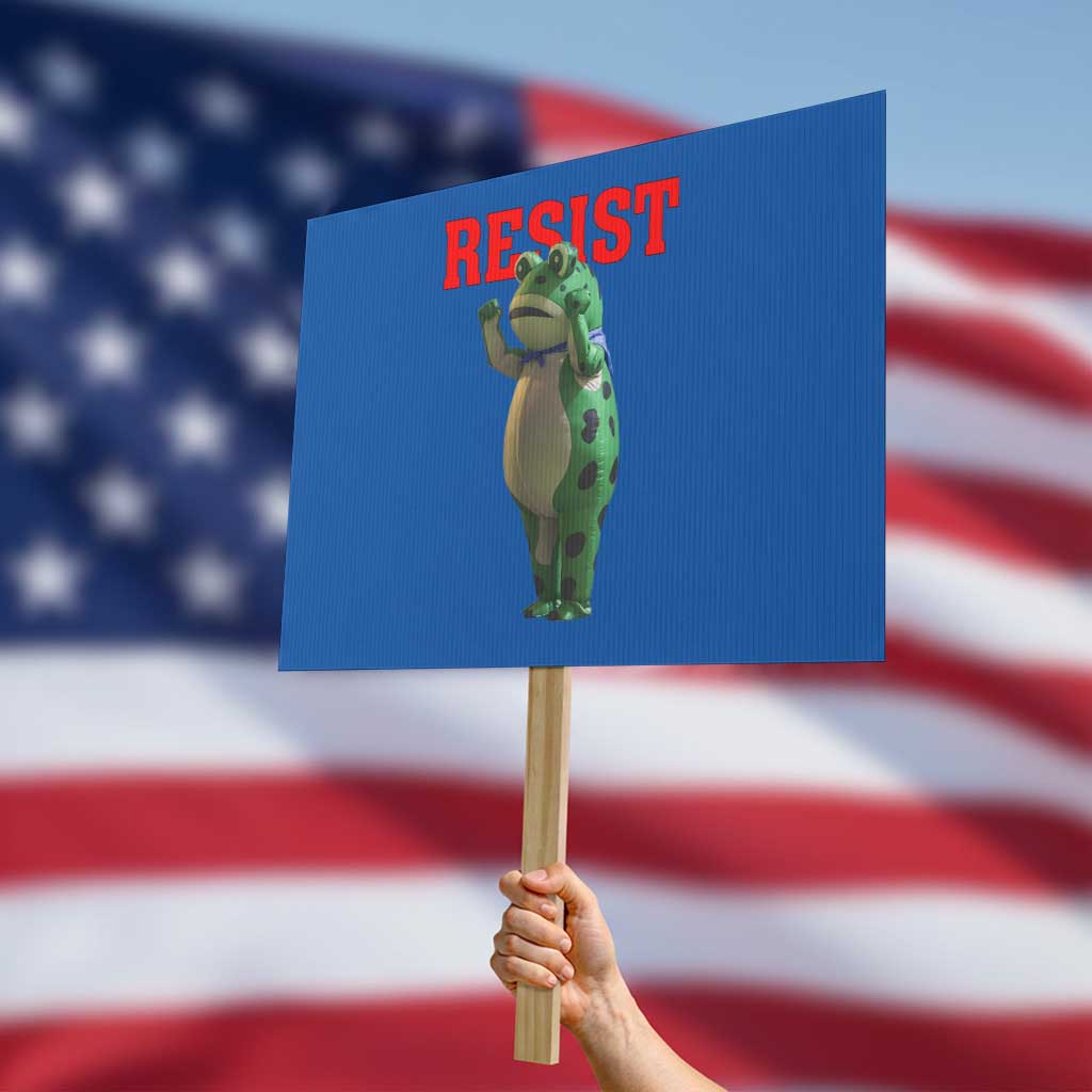 Funny Inflatable Portland Frog Resist Protest Sign Freedom Protest TS02 Horizontal 18