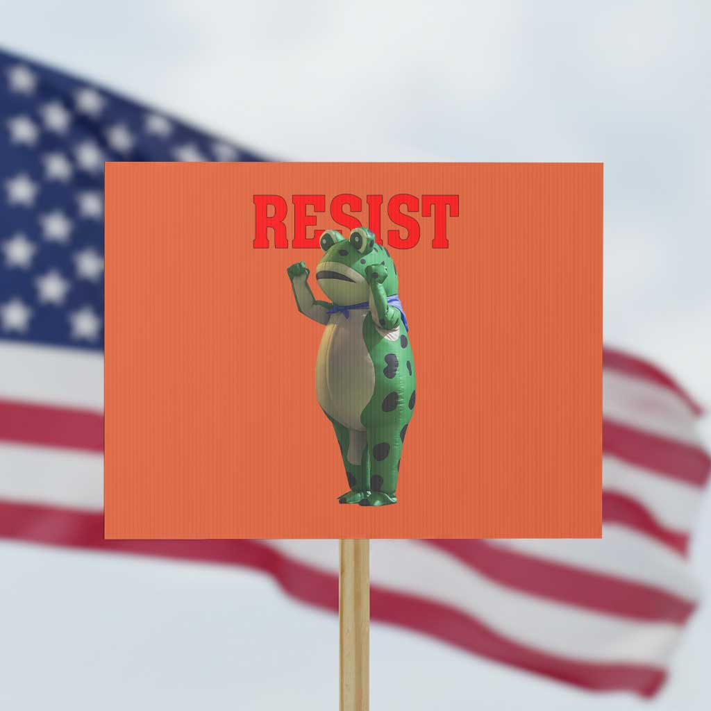 Funny Inflatable Portland Frog Resist Protest Sign Freedom Protest TS02 Horizontal 18