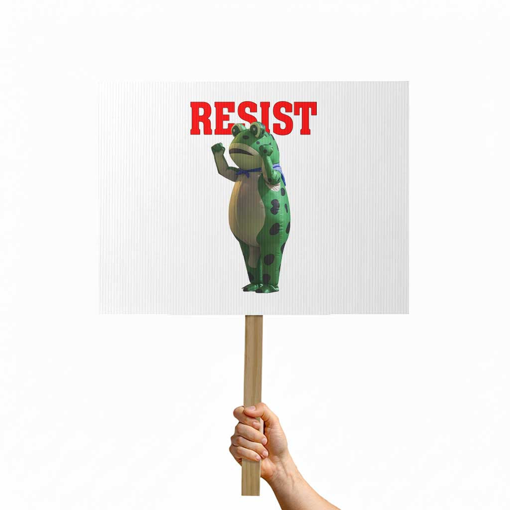 Funny Inflatable Portland Frog Resist Protest Sign Freedom Protest TS02 Horizontal 18