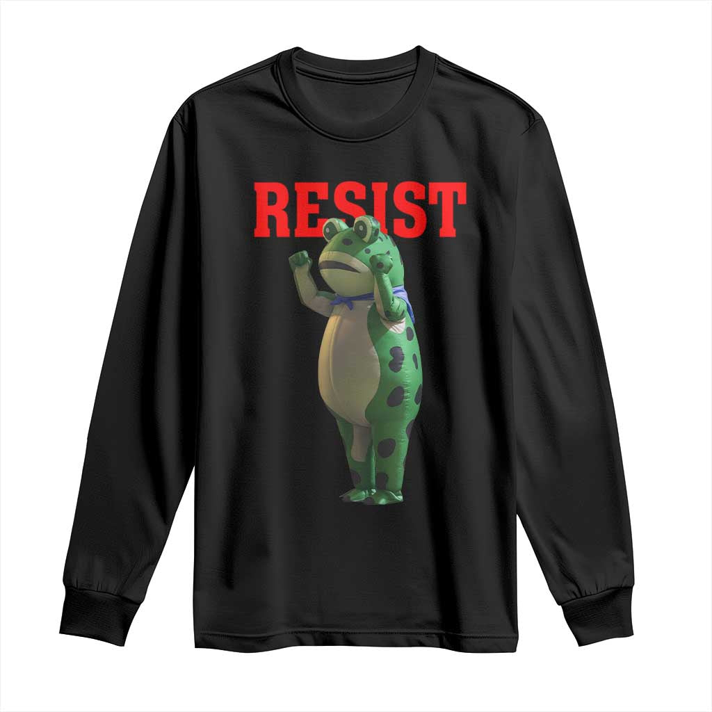 Funny Inflatable Portland Frog Resist Long Sleeve Shirt Freedom Protest TS02 Black Print Your Wear