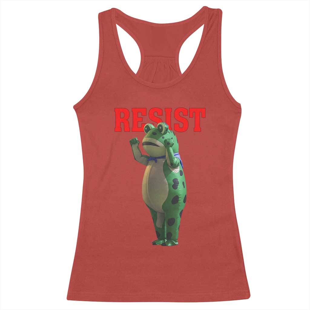 Funny Inflatable Portland Frog Resist Racerback Tank Top Freedom Protest TS02 Red Print Your Wear