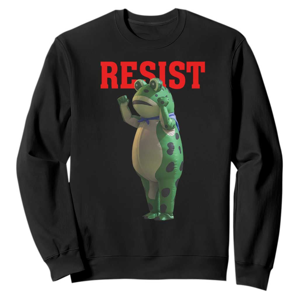 Funny Inflatable Portland Frog Resist Sweatshirt Freedom Protest TS02 Black Print Your Wear