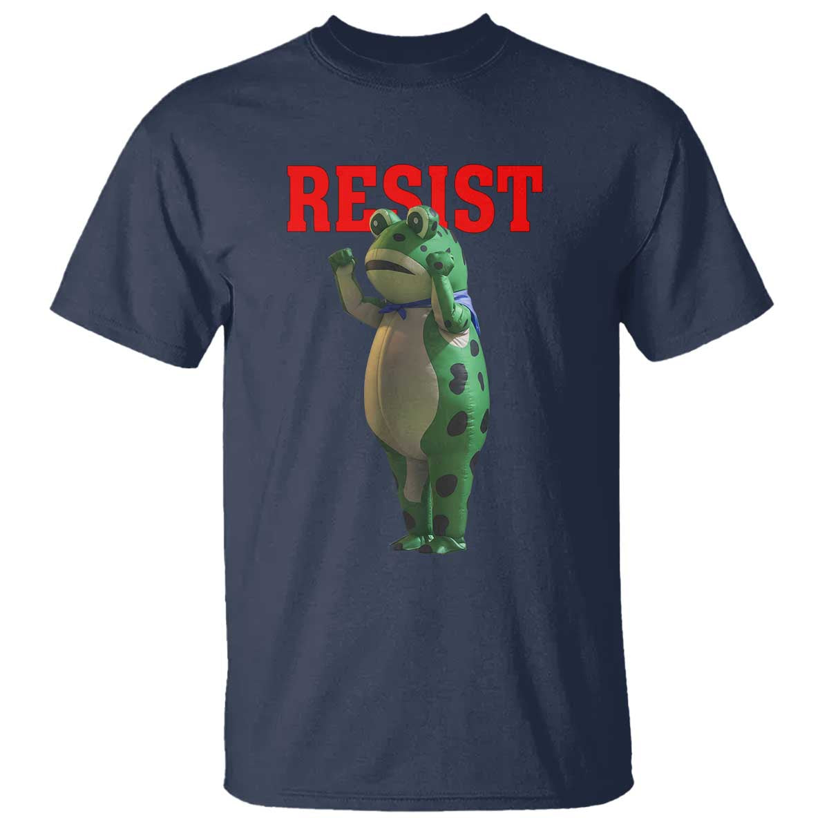Funny Inflatable Portland Frog Resist T Shirt Freedom Protest TS02 Navy Print Your Wear