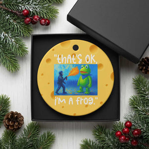 Funny Portland Frog Protest Ceramic Ornament Thats OK Im A Frog Pepper Spray TS02 1pc Yellow Cheese Print Your Wear