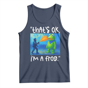 Funny Portland Frog Protest Tank Top Thats OK Im A Frog Pepper Spray TS02 Navy Print Your Wear