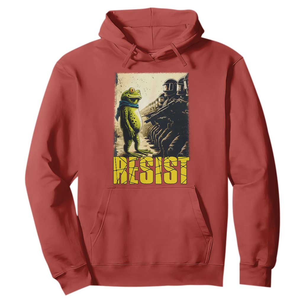 Resist Frog Hoodie Stand Against Free Portland Protest TS02 Red Print Your Wear