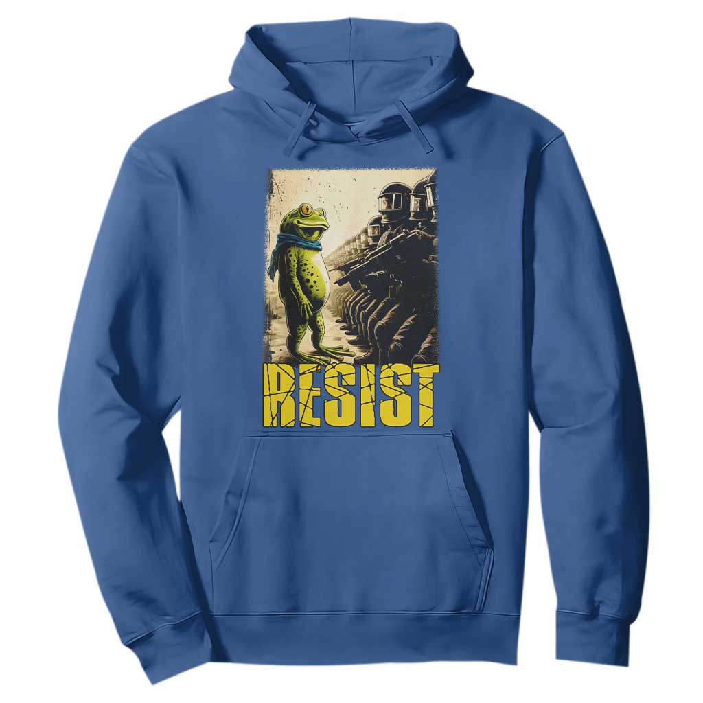 Resist Frog Hoodie Stand Against Free Portland Protest TS02 Royal Blue Print Your Wear