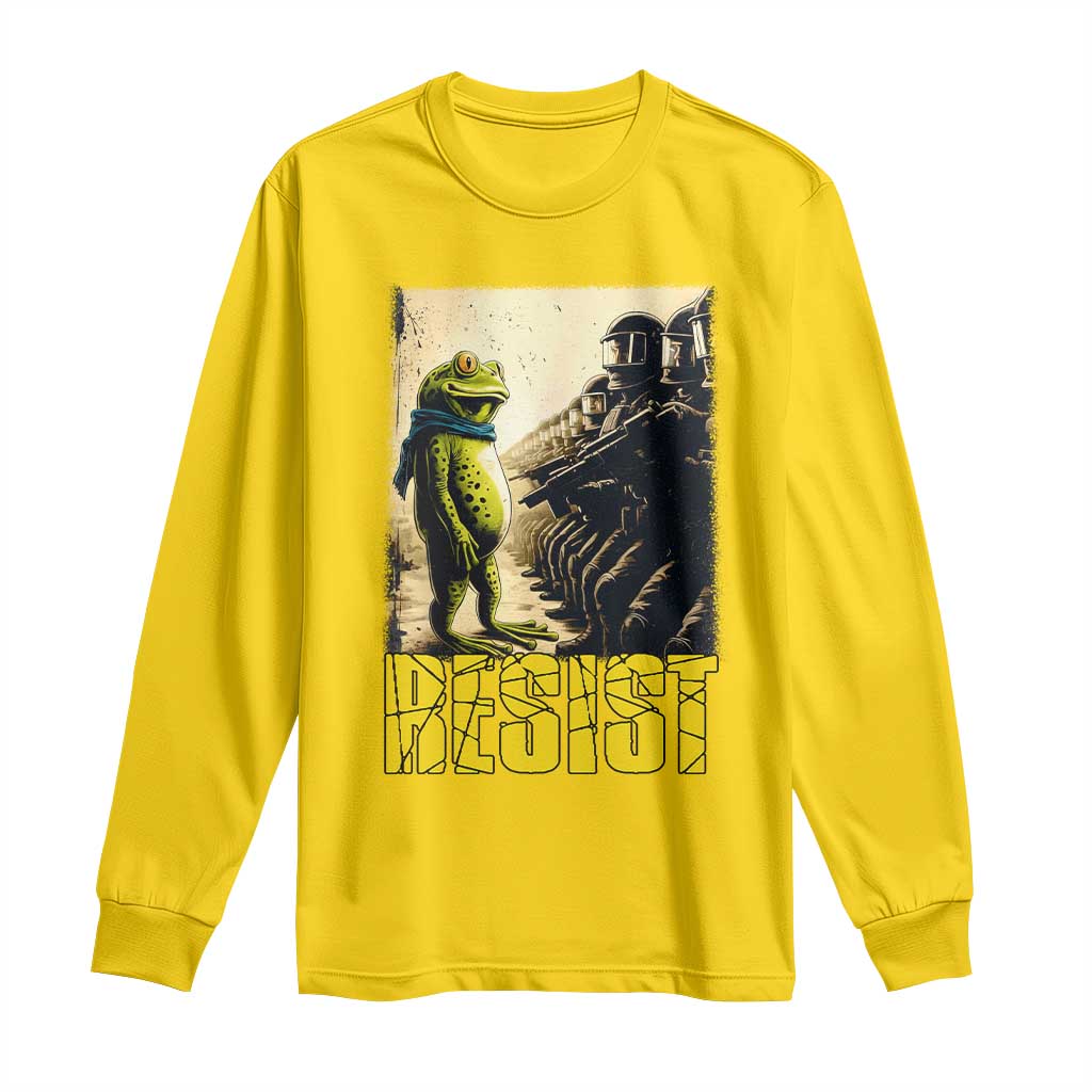 Resist Frog Long Sleeve Shirt Stand Against Free Portland Protest TS02 Daisy Print Your Wear