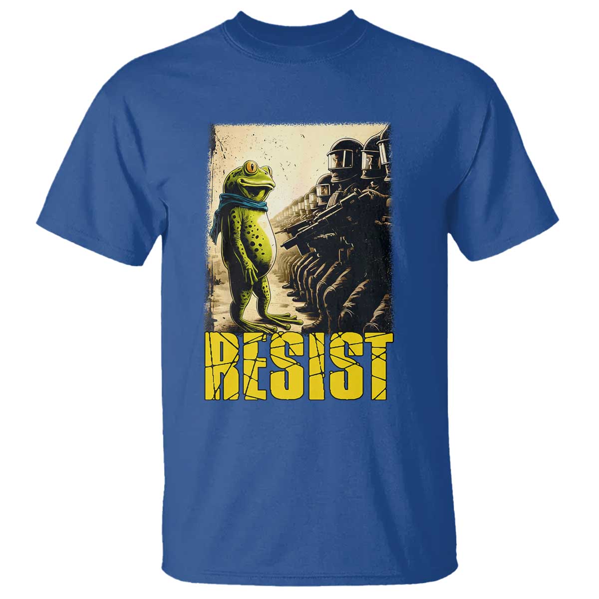Resist Frog T Shirt Stand Against Free Portland Protest TS02 Royal Blue Print Your Wear
