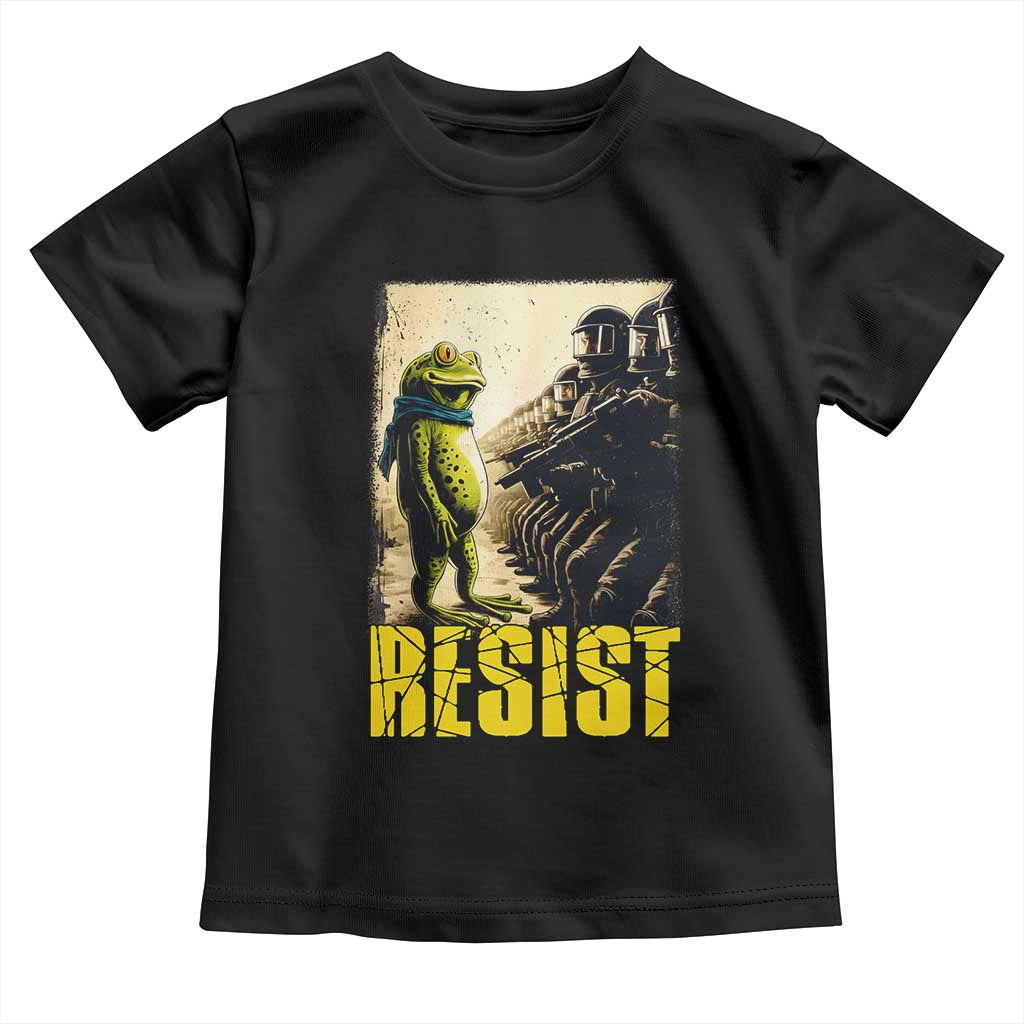 Resist Frog Toddler T Shirt Stand Against Free Portland Protest TS02 Black Print Your Wear