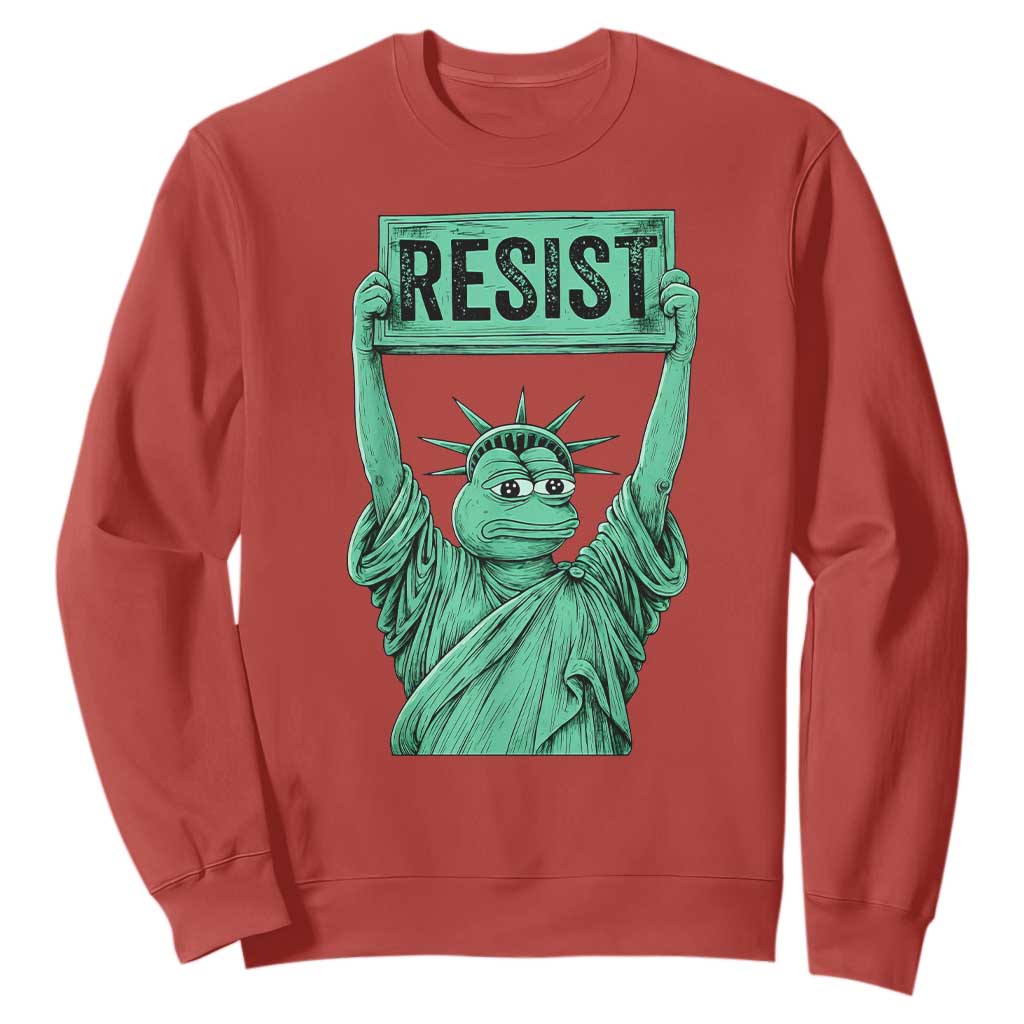 Funny Liberty Frog Meme Resist Sweatshirt Portland Frogs Protest Freedom Fighter TS02 Red Print Your Wear