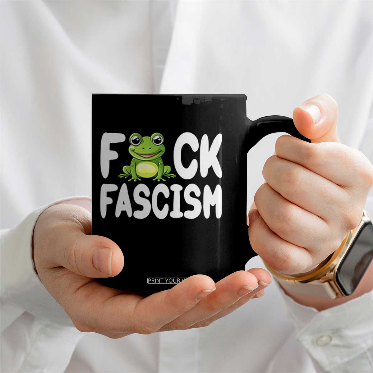 Funny Frog Fck Fascism Coffee Mug Resist Protest Human Rights TS02 Print Your Wear
