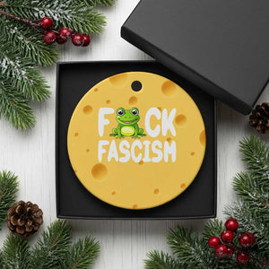 Funny Frog Fck Fascism Ceramic Ornament Resist Protest Human Rights TS02 1pc Yellow Cheese Print Your Wear