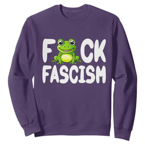 Funny Frog Fck Fascism Sweatshirt Resist Protest Human Rights TS02 Purple Print Your Wear
