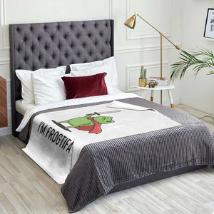 Funny Huzzah Frog Throw Blanket Im Frogtifa Knight Resist Protest TS02 Print Your Wear