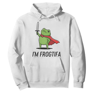 Funny Huzzah Frog Hoodie Im Frogtifa Knight Resist Protest TS02 White Print Your Wear