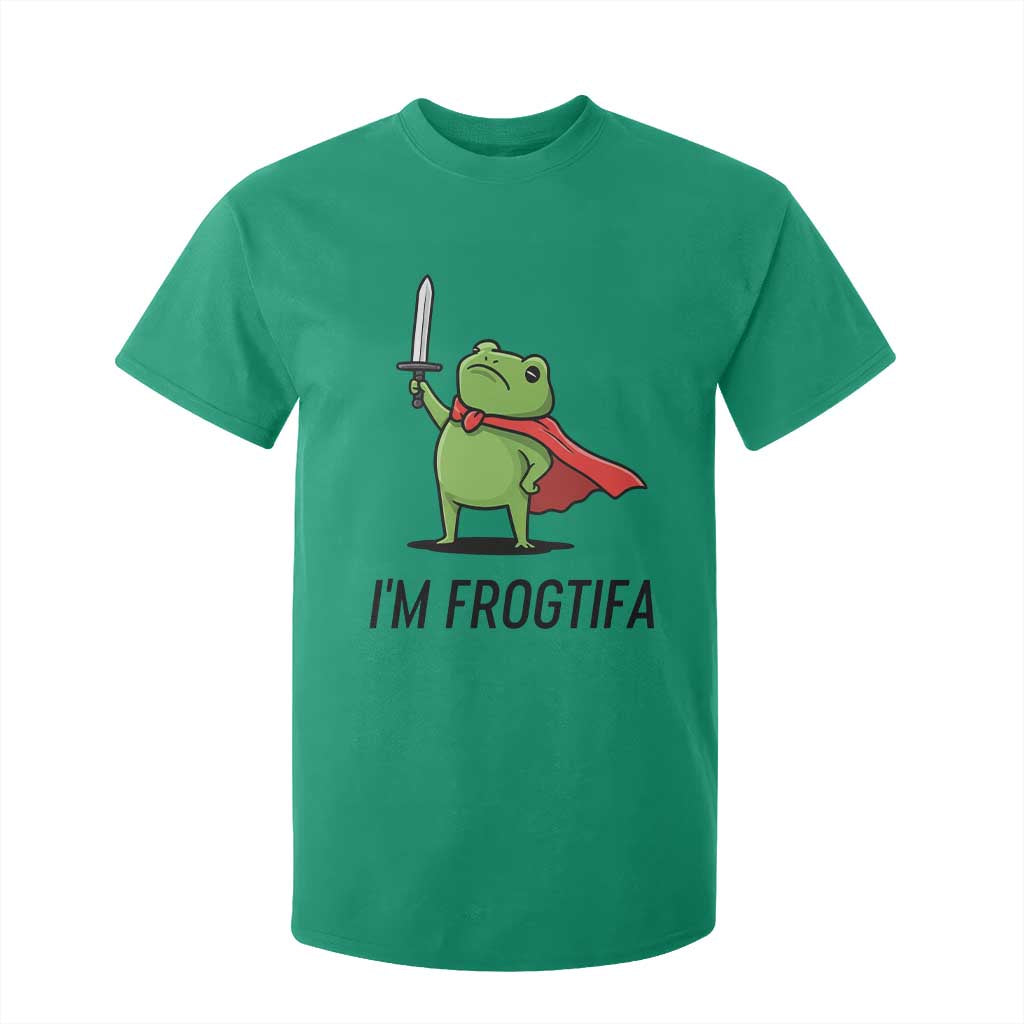 Funny Huzzah Frog T Shirt For Kid Im Frogtifa Knight Resist Protest TS02 Irish Green Print Your Wear