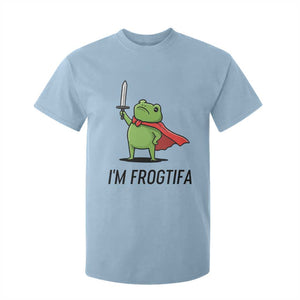 Funny Huzzah Frog T Shirt For Kid Im Frogtifa Knight Resist Protest TS02 Light Blue Print Your Wear