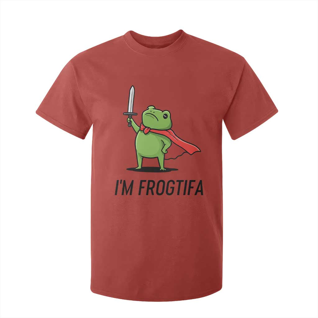 Funny Huzzah Frog T Shirt For Kid Im Frogtifa Knight Resist Protest TS02 Red Print Your Wear