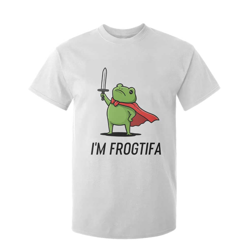 Funny Huzzah Frog T Shirt For Kid Im Frogtifa Knight Resist Protest TS02 White Print Your Wear