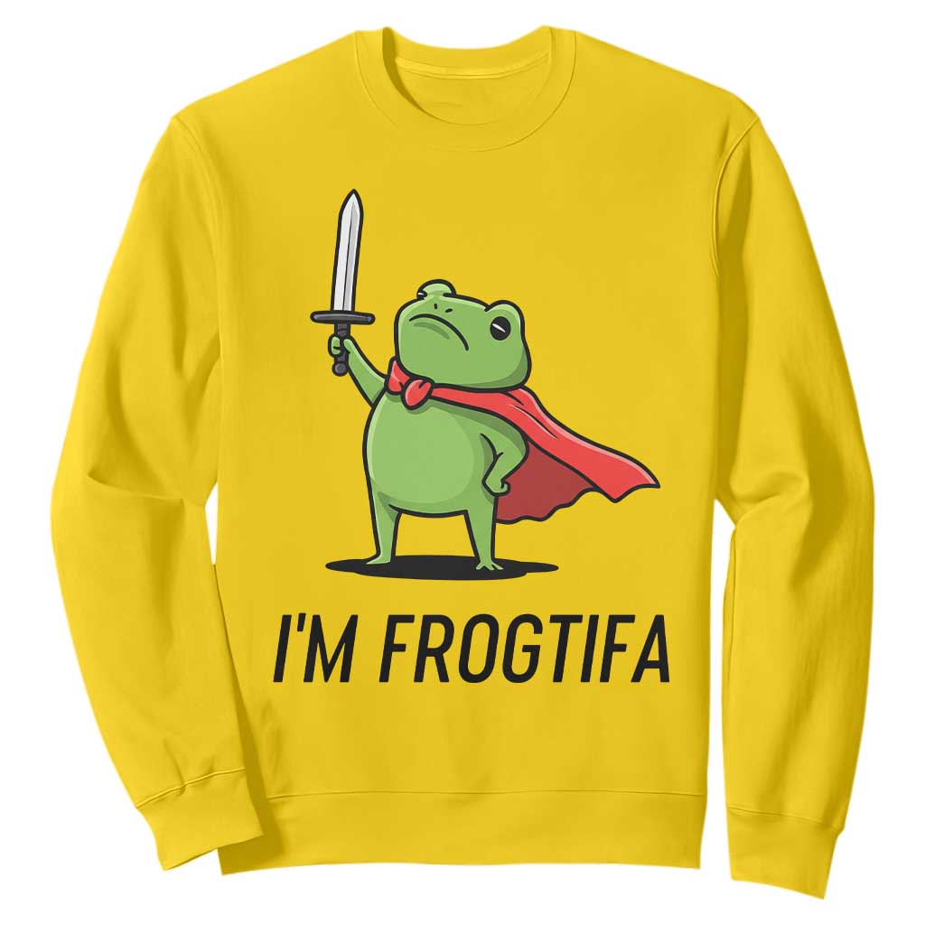Funny Huzzah Frog Sweatshirt Im Frogtifa Knight Resist Protest TS02 Daisy Print Your Wear