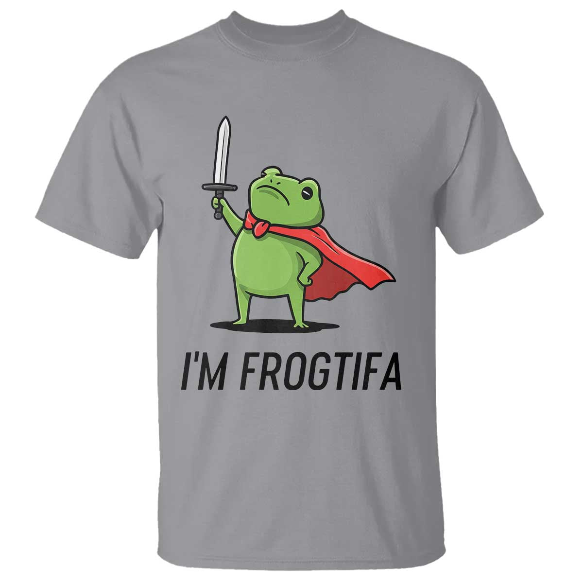 Funny Huzzah Frog T Shirt Im Frogtifa Knight Resist Protest TS02 Sport Gray Print Your Wear