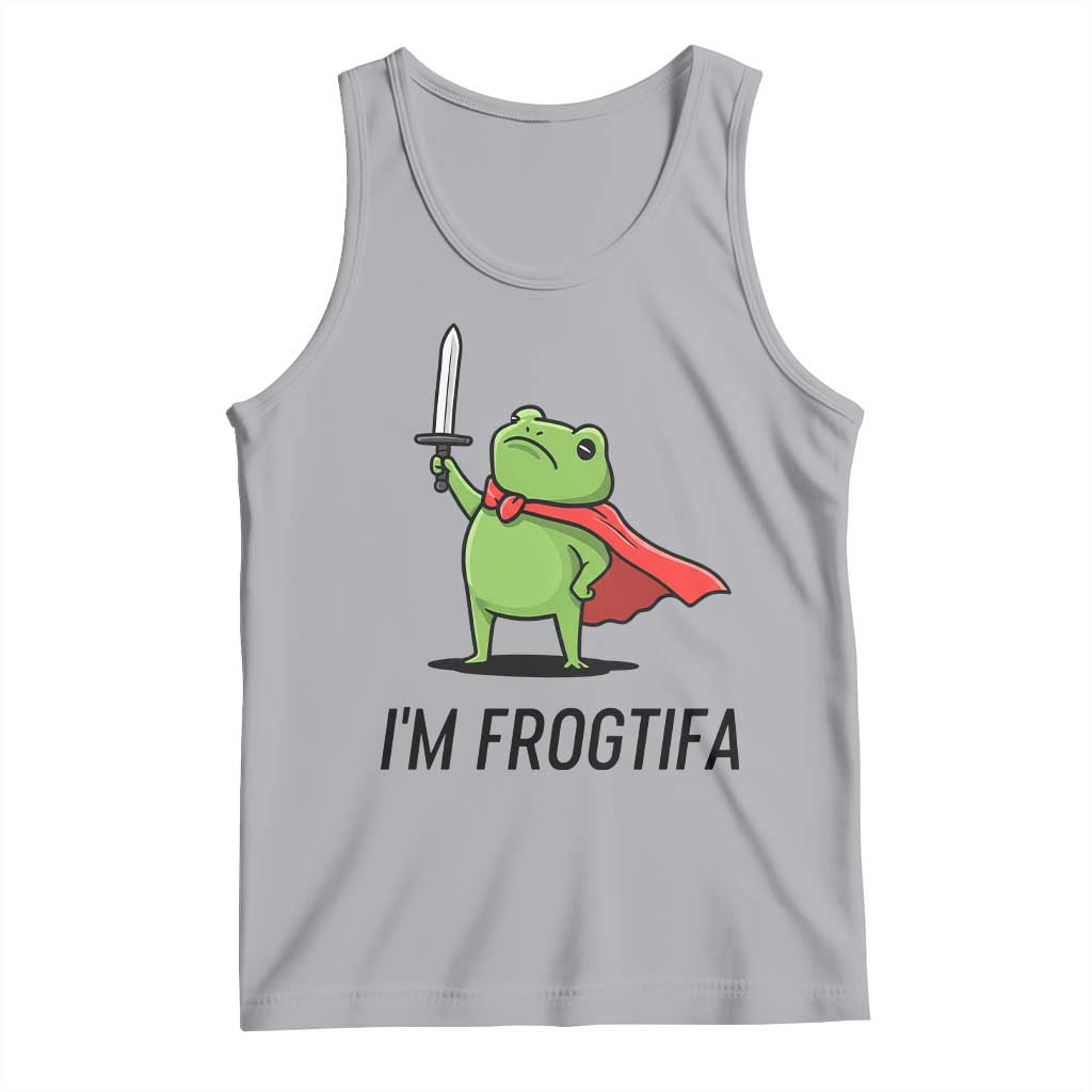 Funny Huzzah Frog Tank Top Im Frogtifa Knight Resist Protest TS02 Athletic Heather Print Your Wear
