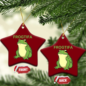 Funny Frogtifa Ceramic Ornament Resist Frog Protest Against Fascism TS02 Print Your Wear
