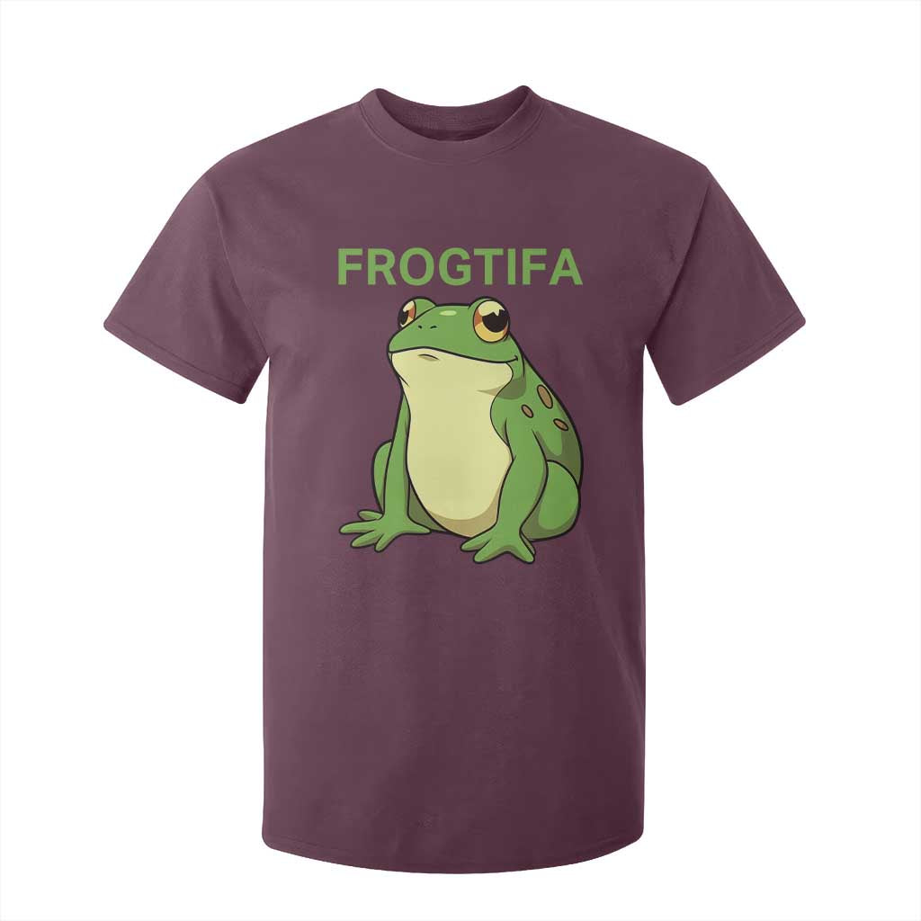 Funny Frogtifa T Shirt For Kid Resist Frog Protest Against Fascism TS02 Maroon Print Your Wear