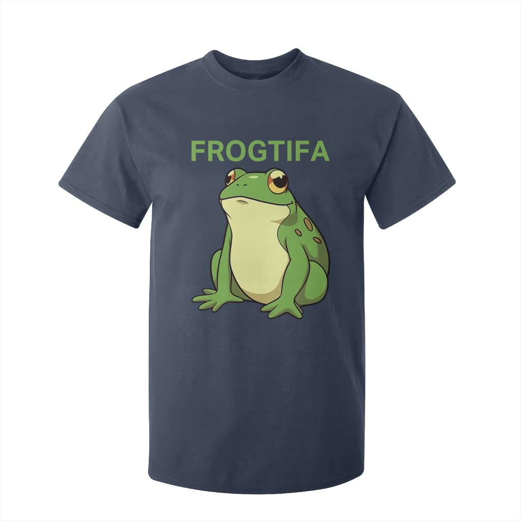 Funny Frogtifa T Shirt For Kid Resist Frog Protest Against Fascism TS02 Navy Print Your Wear