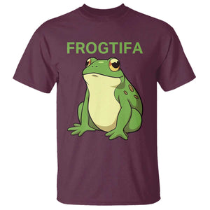 Funny Frogtifa T Shirt Resist Frog Protest Against Fascism TS02 Maroon Print Your Wear