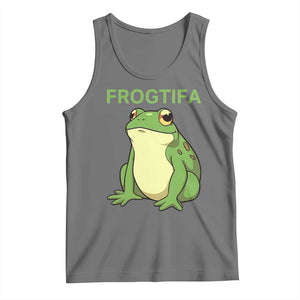 Funny Frogtifa Tank Top Resist Frog Protest Against Fascism TS02 Black Heather Print Your Wear