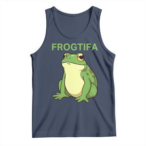 Funny Frogtifa Tank Top Resist Frog Protest Against Fascism TS02 Navy Print Your Wear