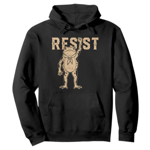 Frog Resist Hoodie Raised Fist Protest Fighter Retro Graphic TS02 Black Print Your Wear