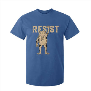 Frog Resist T Shirt For Kid Raised Fist Protest Fighter Retro Graphic TS02 Royal Blue Print Your Wear