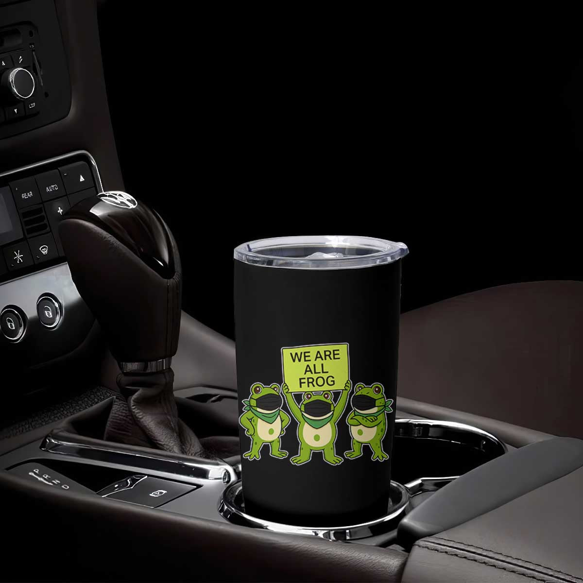We Are All Frog Tumbler Cup Frogs Protest Together Strong TS02 Print Your Wear