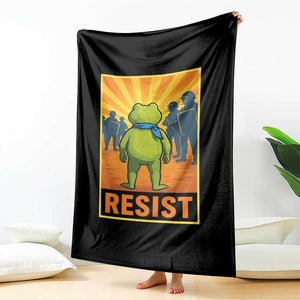 Resist Frog Graphic Throw Blanket Protest Stand Against Fascism TS02 Print Your Wear