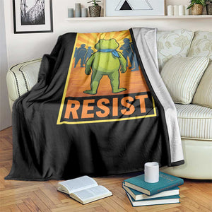 Resist Frog Graphic Throw Blanket Protest Stand Against Fascism TS02 Print Your Wear