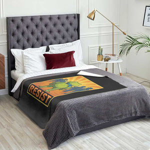 Resist Frog Graphic Throw Blanket Protest Stand Against Fascism TS02 Print Your Wear