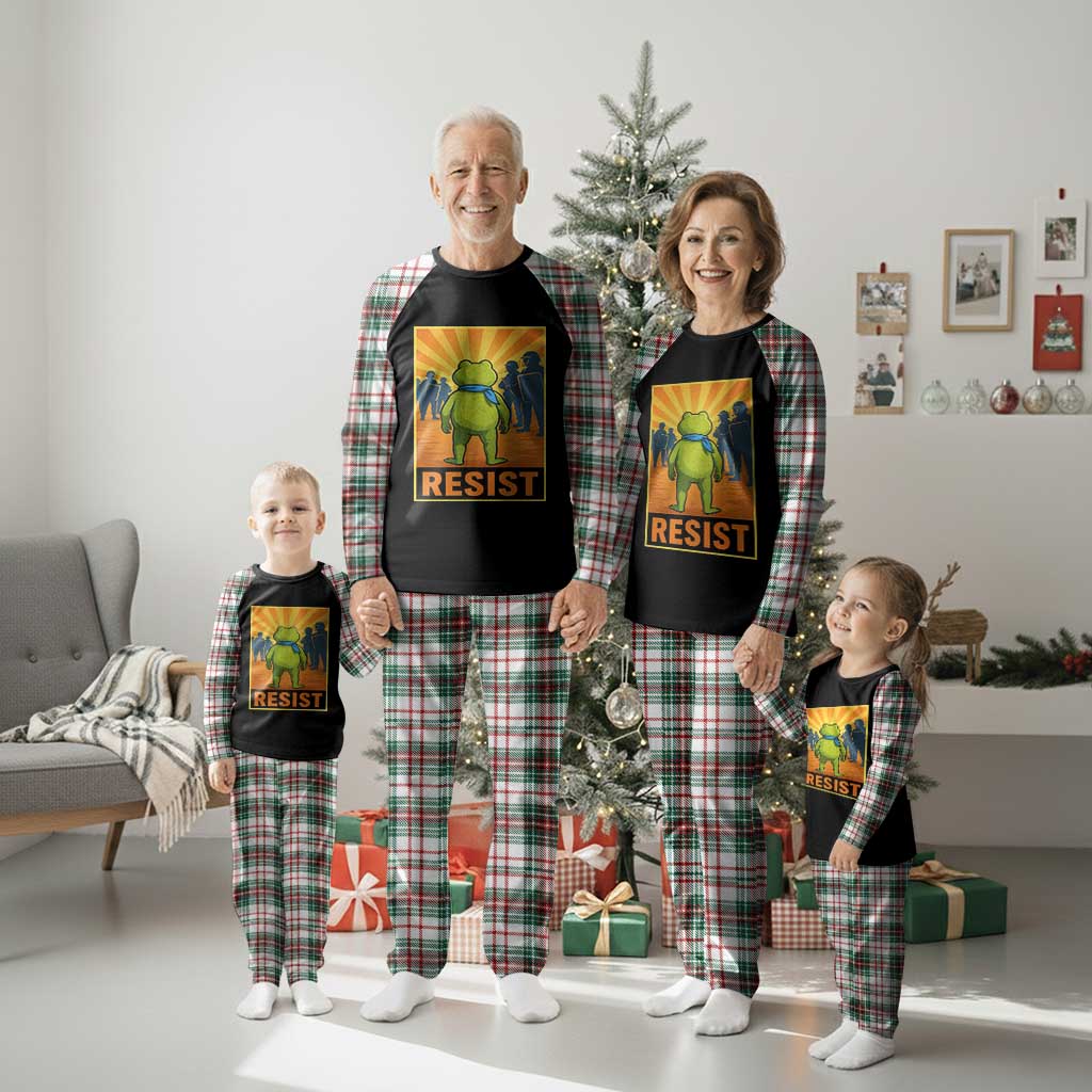 Resist Frog Graphic Plaid Pajama Set Protest Stand Against Fascism TS02 Christmas Plaid Print Your Wear