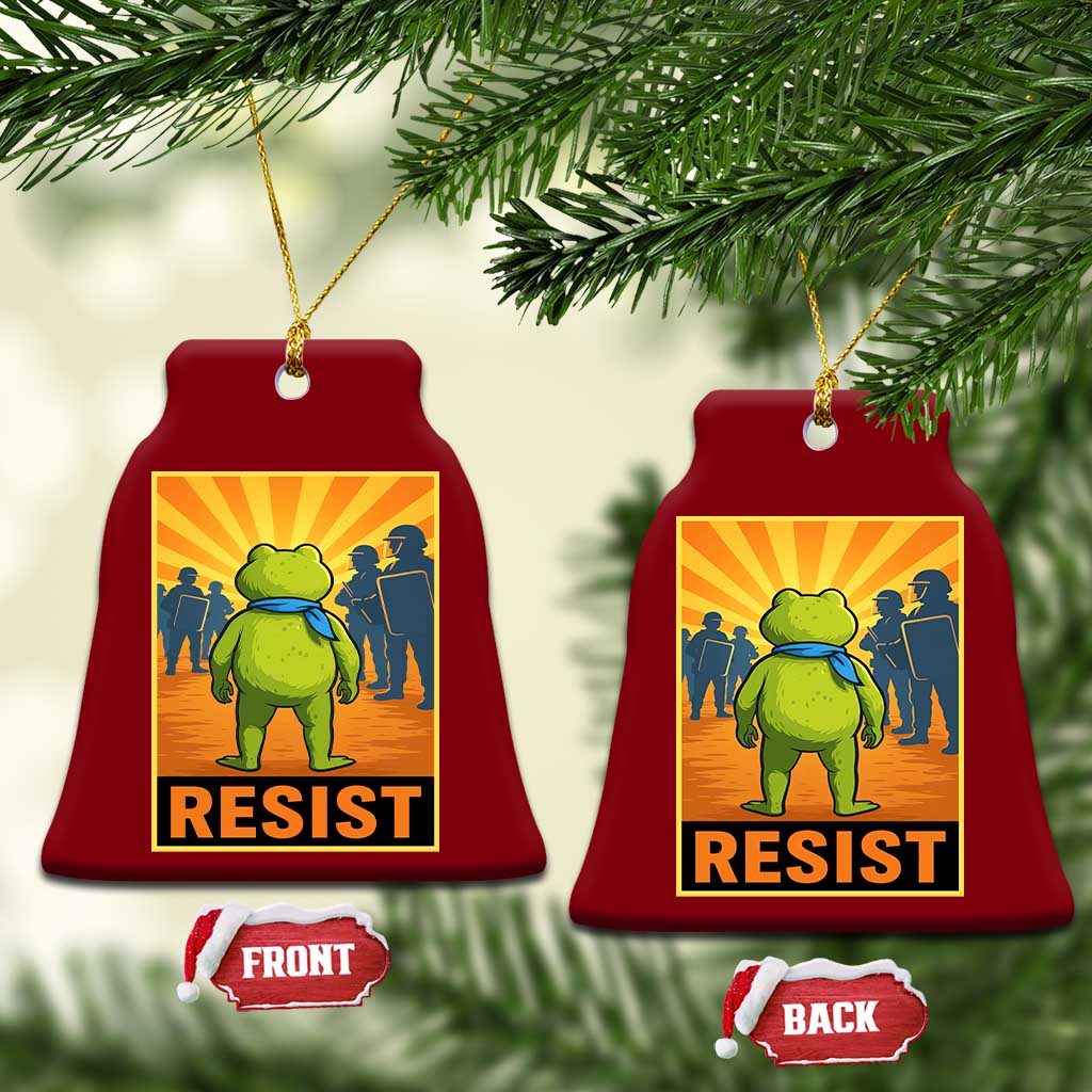 Resist Frog Graphic Ceramic Ornament Protest Stand Against Fascism TS02 Print Your Wear
